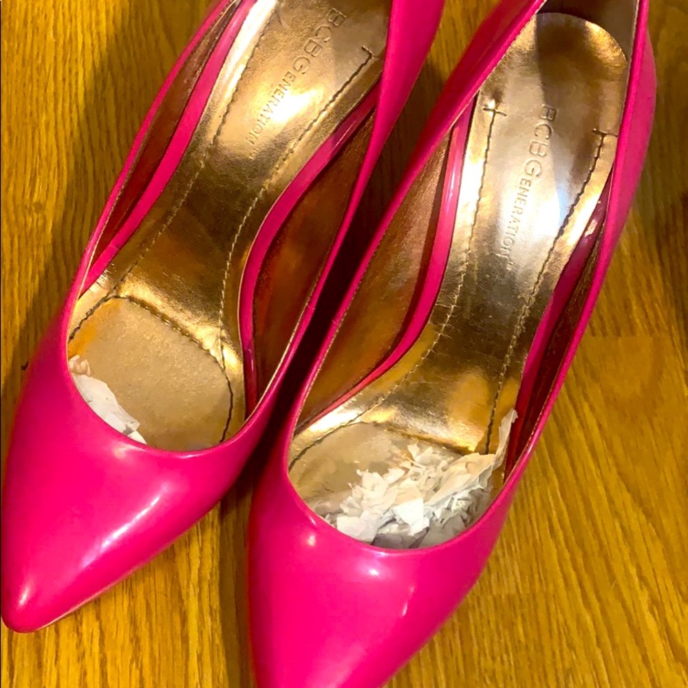 Bcbg hot pink heels.
